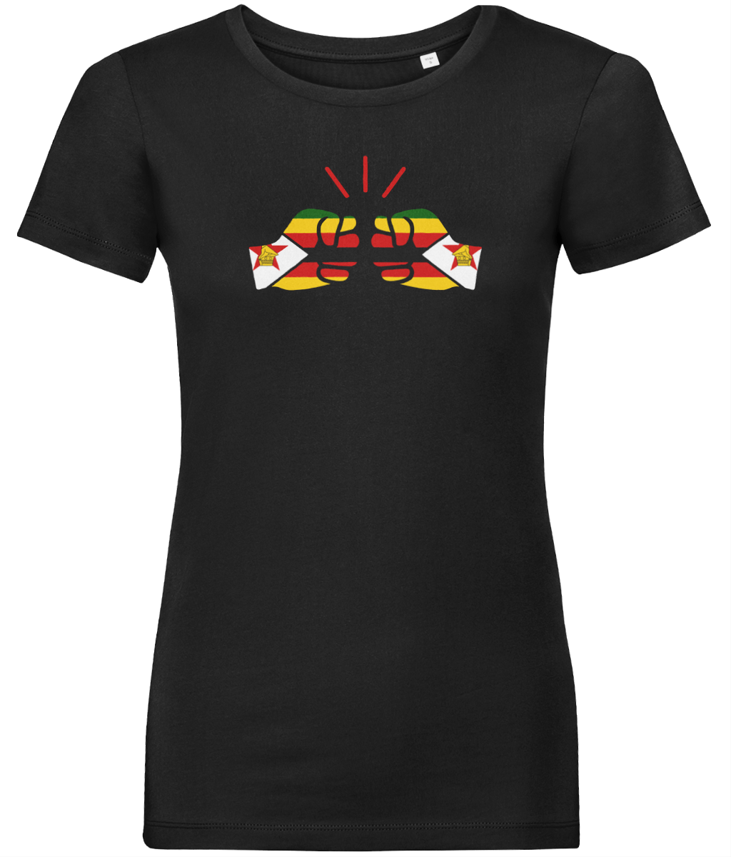 We Run Tings, Zimbabwe, Women's, Organic Ring Spun Cotton, Contemporary Shaped Fit T-Shirt