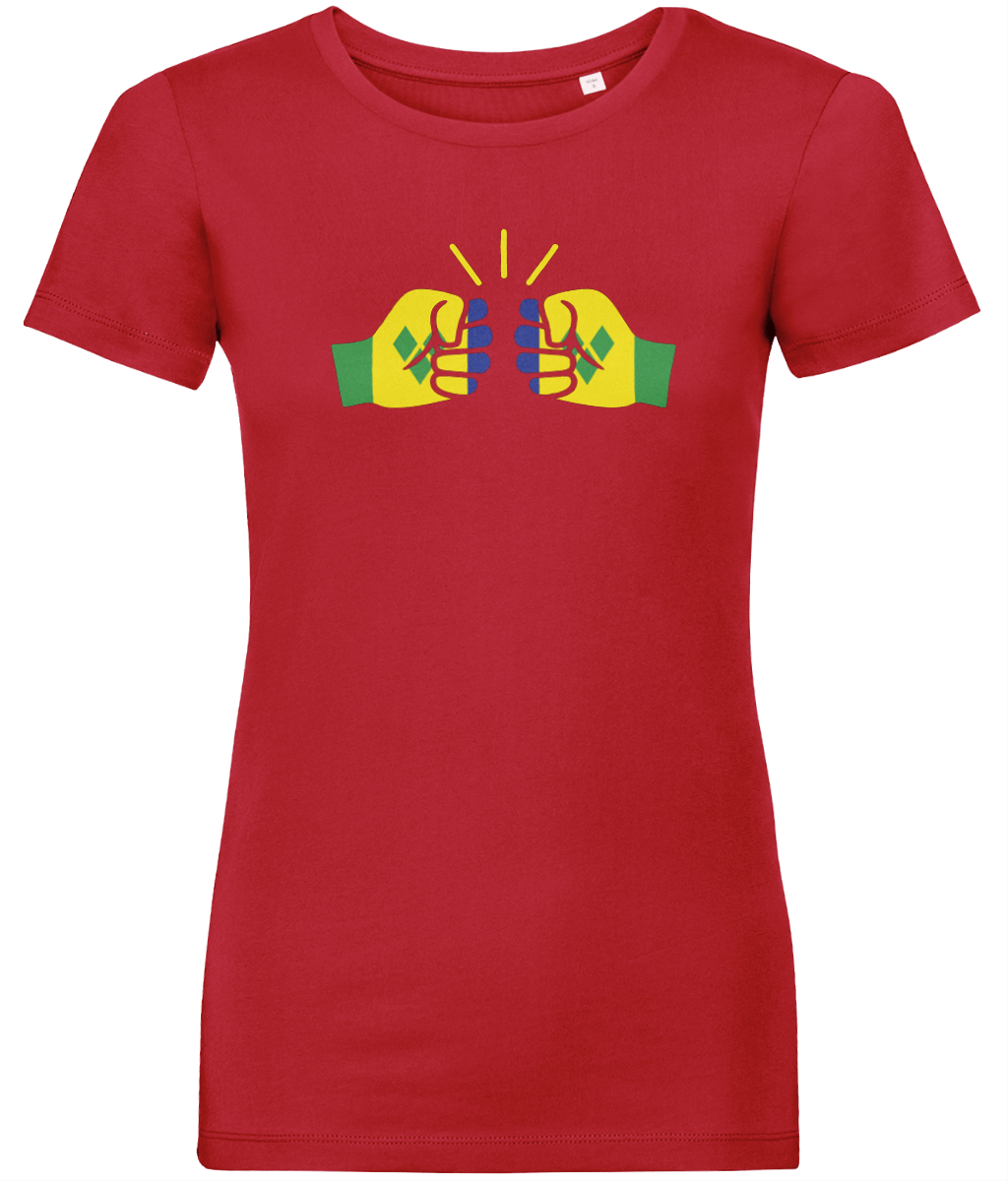 We Run Tings, St. Vincent, Women's, Organic Ring Spun Cotton, Contemporary Shaped Fit T-Shirt