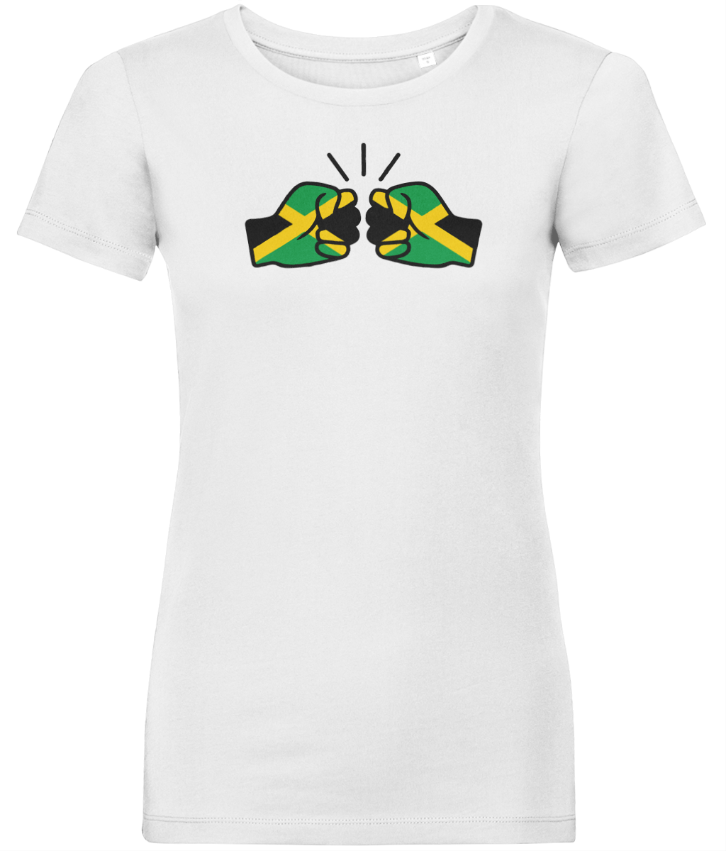 We Run Tings, Jamaica, Women's, Organic Ring Spun Cotton T-Shirt, Outline