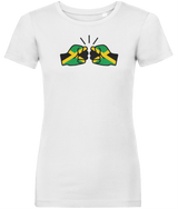 We Run Tings, Jamaica, Women's, Organic Ring Spun Cotton T-Shirt, Outline