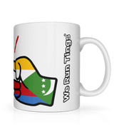 We Run Tings, Comoros, Tea, Coffee Ceramic Mug, Cup, White, 11oz