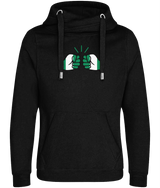 We Run Tings, Nigeria, Unisex, Cotton Crossover Neck Hoodie With Pouch & Thumbholes