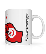 We Run Tings, Tunisia, Tea, Coffee Ceramic Mug, Cup, White, 11oz
