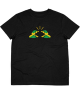 We Run Tings, Jamaica, Men's, Modern Fit, Organic Cotton, Crew Neck T-Shirt (YLW)