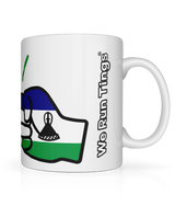 We Run Tings, Lesotho, Tea, Coffee Ceramic Mug, Cup, White, 11oz