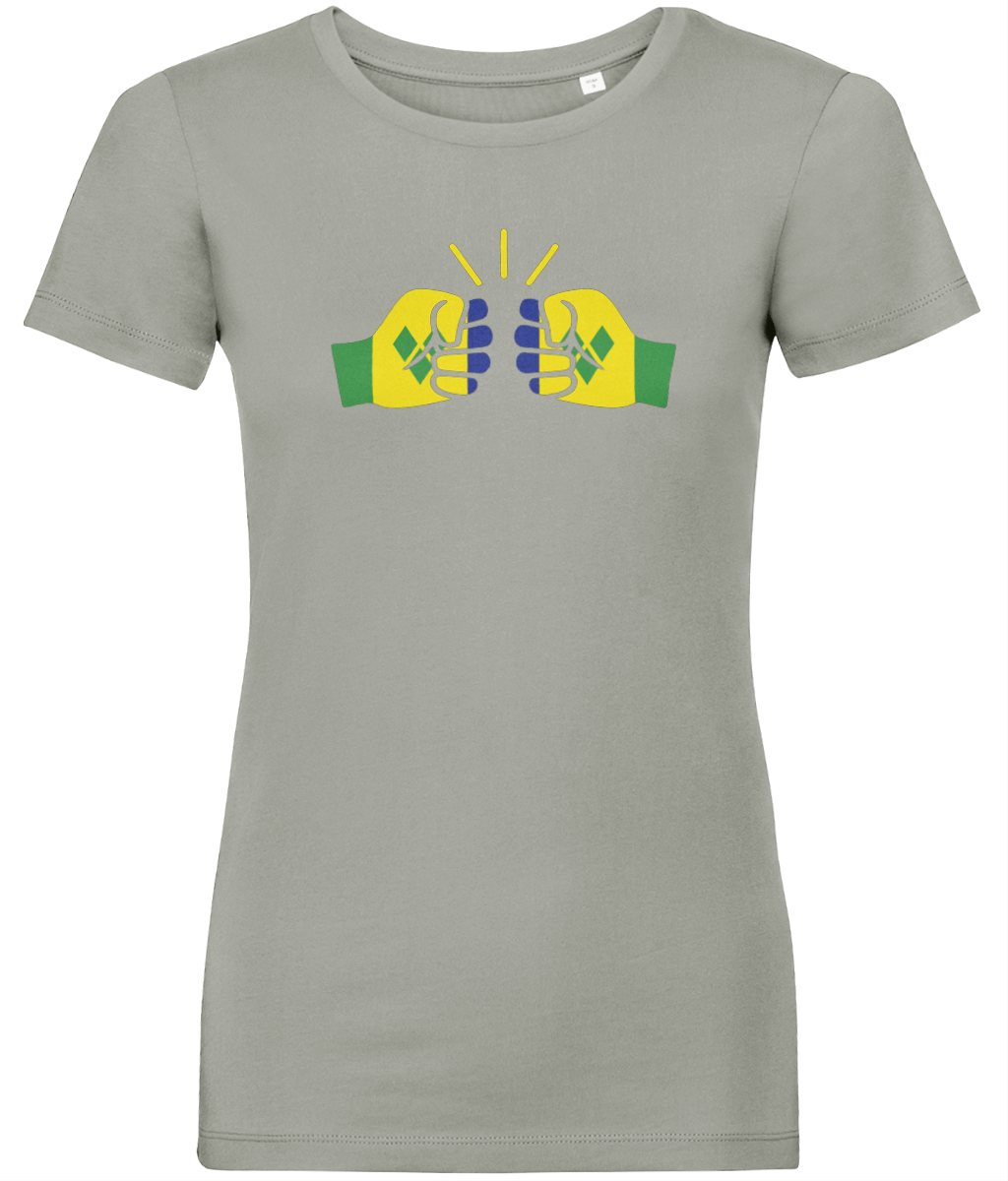 We Run Tings, St. Vincent, Women's, Organic Ring Spun Cotton, Contemporary Shaped Fit T-Shirt