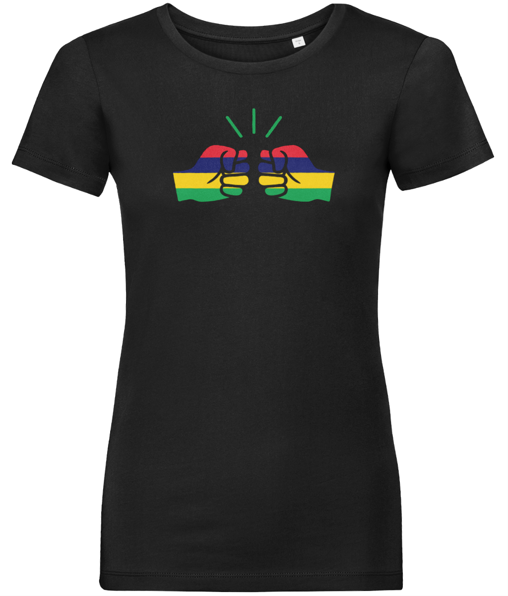 We Run Tings, Mauritius, Women's, Organic Ring Spun Cotton, Contemporary Shaped Fit T-Shirt