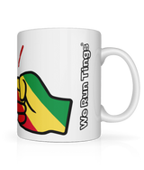 We Run Tings, Congo, Republic of the, Tea, Coffee Ceramic Mug, Cup, White, 11oz
