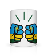 We Run Tings, Rwanda, Tea, Coffee Ceramic Mug, Cup, White, 11oz