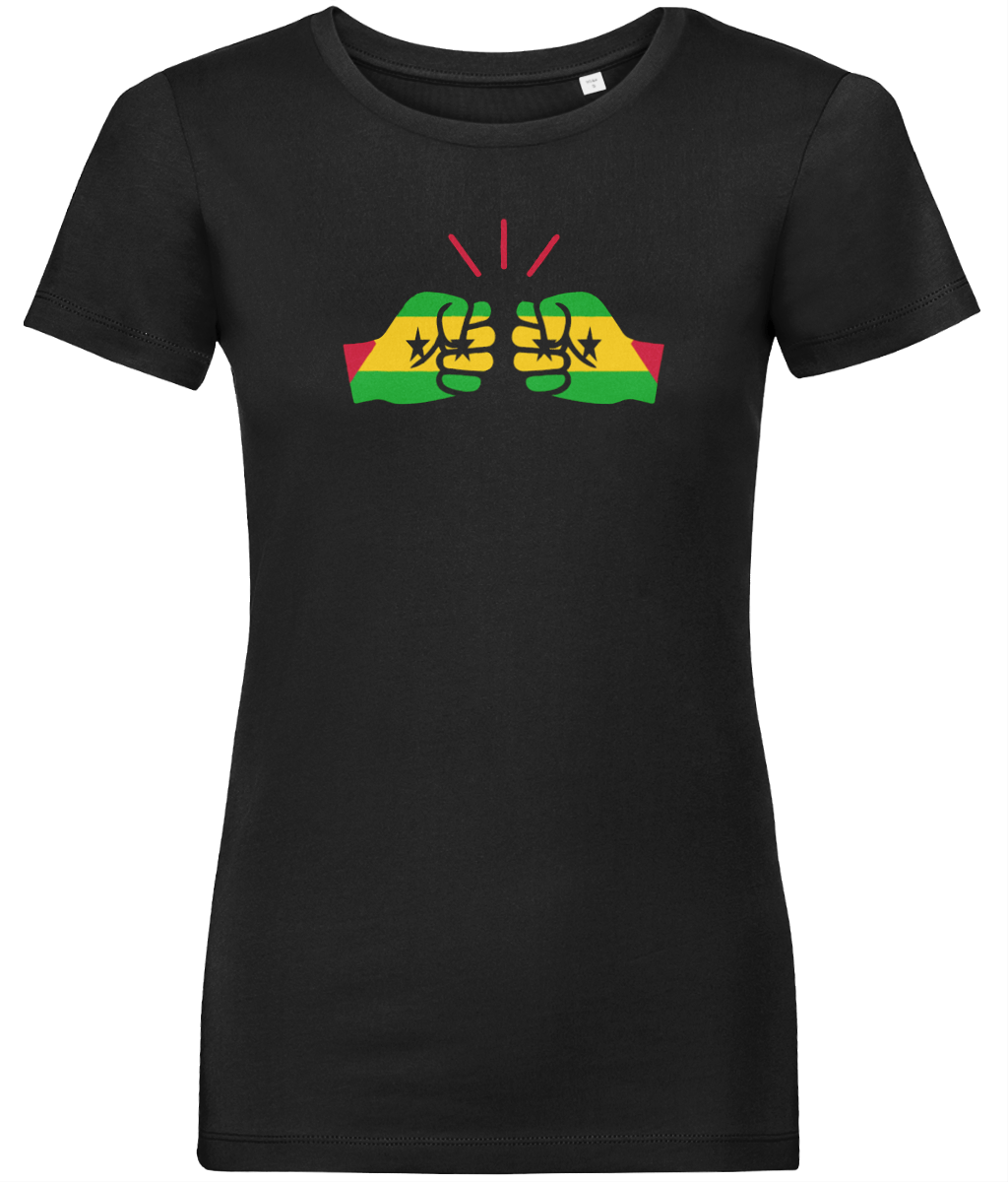 We Run Tings, São Tomé and Príncipe, Women's, Organic Ring Spun Cotton, Contemporary Shaped Fit T-Shirt