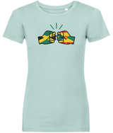 We Run Tings, Jamaica & Grenada, Dual Parentage, Women's, Organic Ring Spun Cotton T-Shirt, Outline