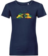 We Run Tings, Jamaica & Grenada, Dual Parentage, Women's, Organic Ring Spun Cotton T-Shirt, Outline