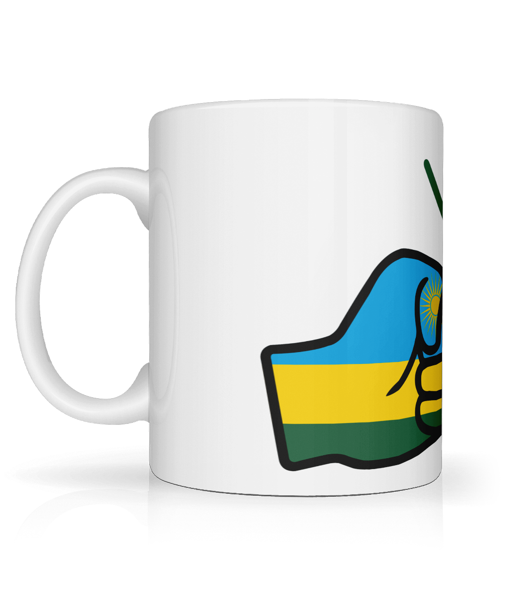 We Run Tings, Rwanda, Tea, Coffee Ceramic Mug, Cup, White, 11oz