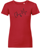 Glam-Ma, Black Logo, Women's, Organic Ring Spun Cotton, Contemporary Shaped Fit T-Shirt
