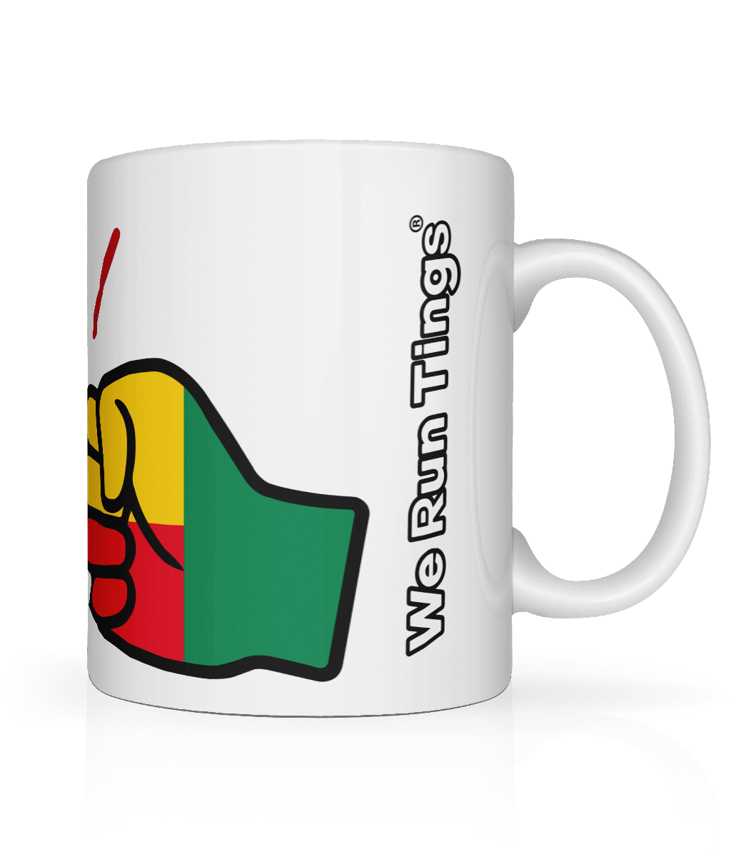 We Run Tings, Benin, Tea, Coffee Ceramic Mug, Cup, White, 11oz