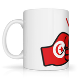 Tunisia flag coffee mug 11oz ceramic glossy white patriotic Tunisia gift mug