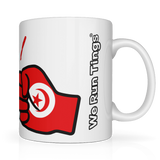 Tunisia ceramic mug 11oz with flag design glossy white coffee tea cup