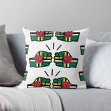 We Run Tings, Dominica, Throw, Pillow, Cushion, White, 40 x 40cm