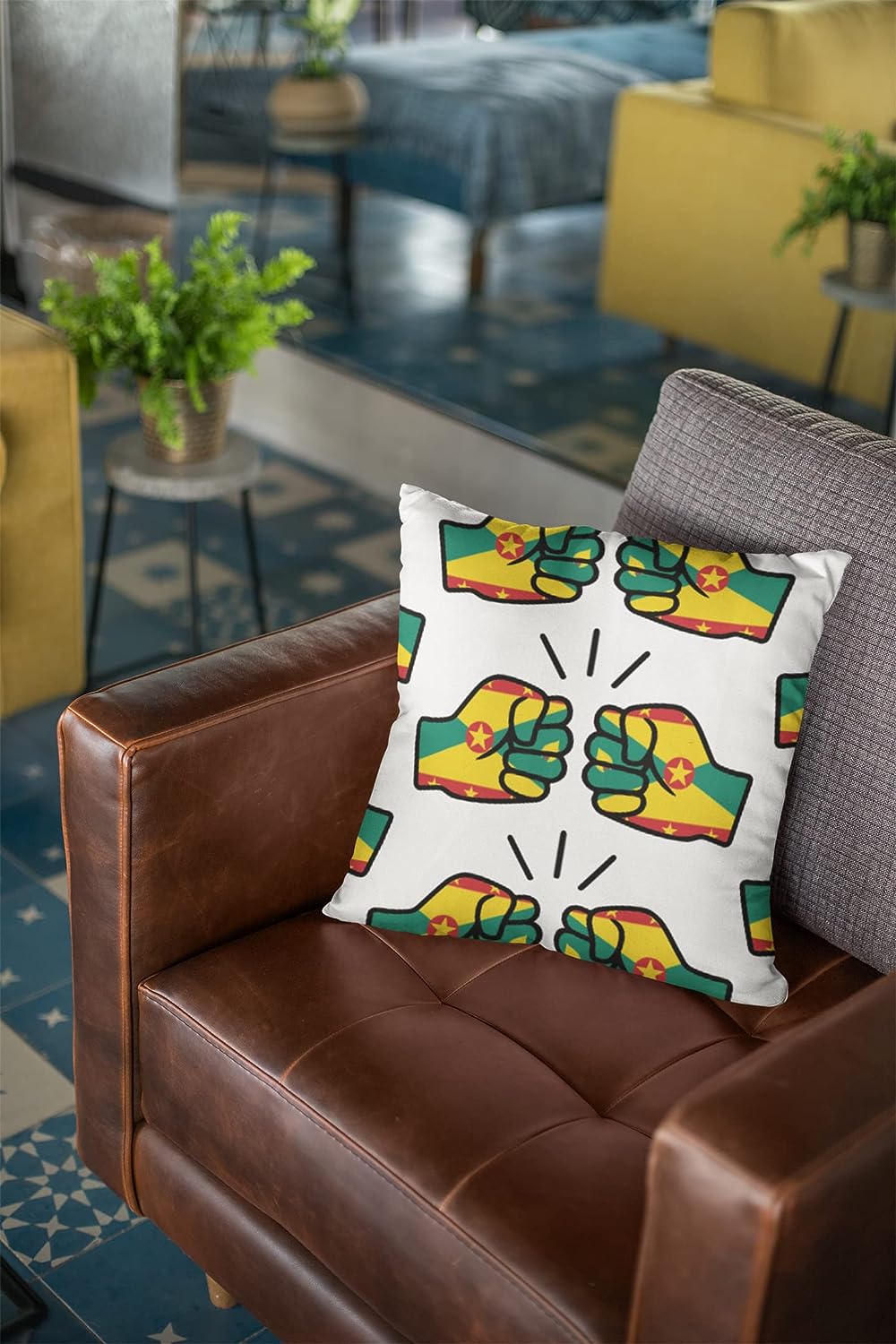 We Run Tings, Grenada, Throw, Pillow, Cushion, White, 40 x 40cm