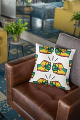 We Run Tings, Grenada, Throw, Pillow, Cushion, White, 40 x 40cm
