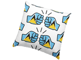 We Run Tings, St. Lucia, Throw, Pillow, Cushion, White, 40 x 40cm