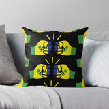 We Run Tings, St. Vincent, Throw, Pillow, Cushion, Black, 40 x 40cm