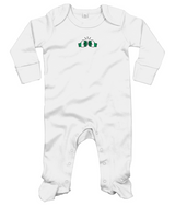 We Run Tings, Nigeria, Baby Organic Cotton Unisex Long Sleeve Sleepsuit/Bodysuit/Babygrow, 0-12mths