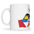 We Run Tings Antigua themed coffee tea white mug ceramic 11oz patriotic gift mug for coffee lovers