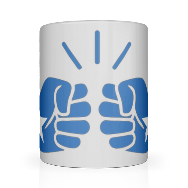 We Run Tings Somalia white ceramic coffee mug featuring the Somali flag integrated into the We Run Tings logo on a glossy white mug.
