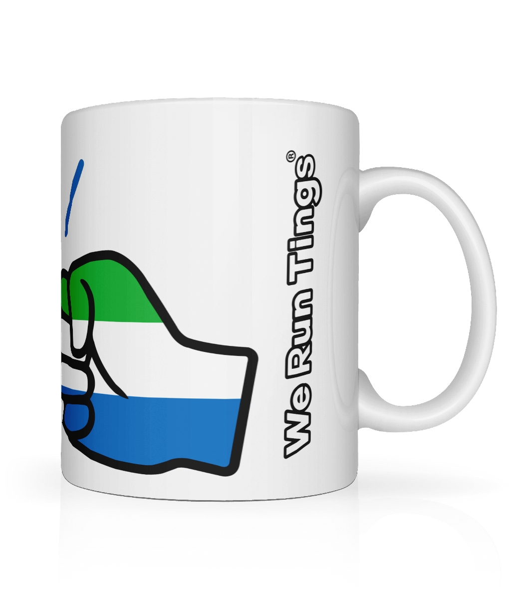We Run Tings, Sierra Leone, Tea, Coffee Ceramic Mug, Cup, White, 11oz