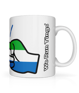 We Run Tings, Sierra Leone, Tea, Coffee Ceramic Mug, Cup, White, 11oz