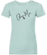 Glam-Ma, Black Logo, Women's, Organic Ring Spun Cotton, Contemporary Shaped Fit T-Shirt