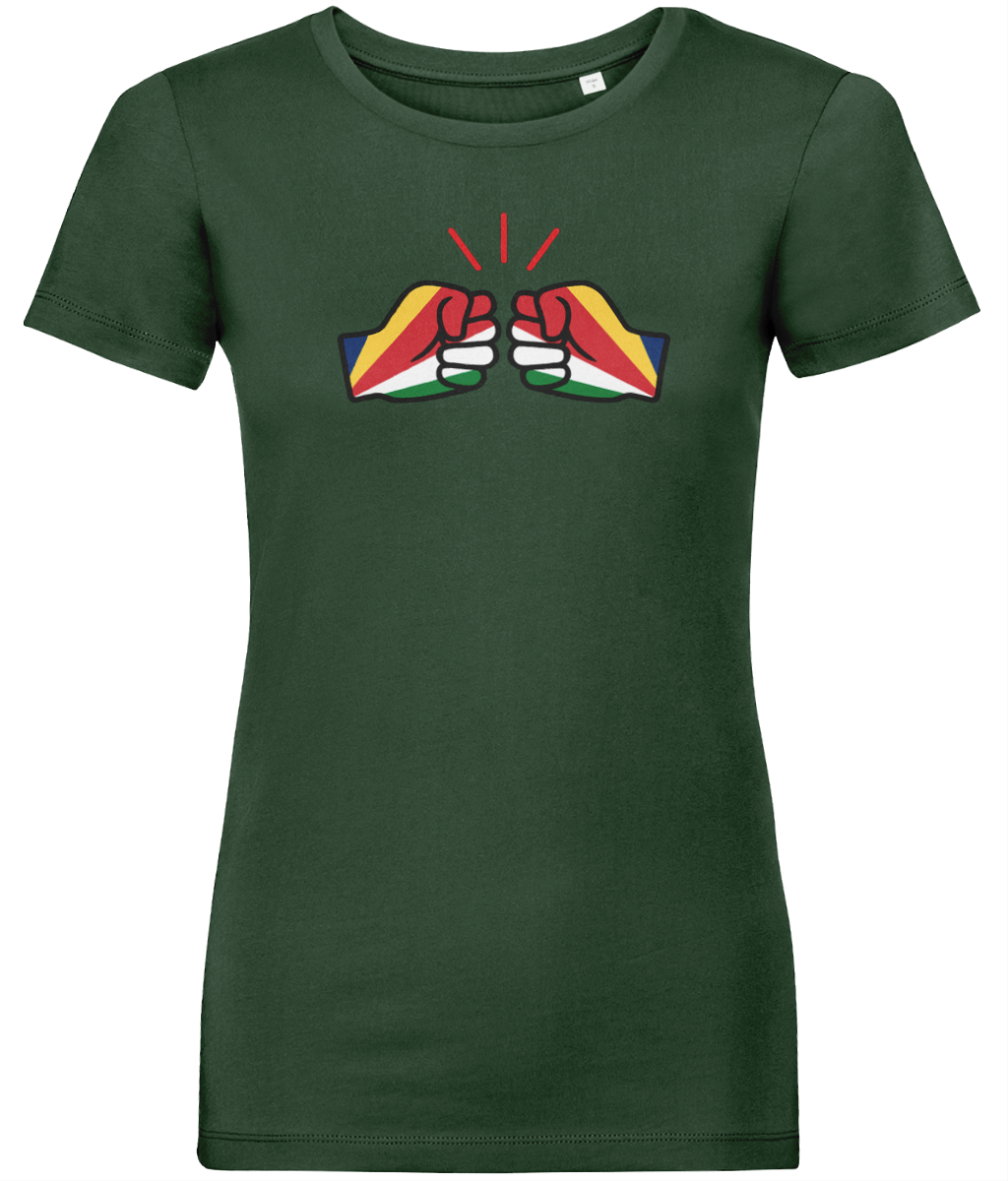 We Run Tings, Seychelles, Women's, Organic Ring Spun Cotton, Contemporary Shaped Fit T-Shirt