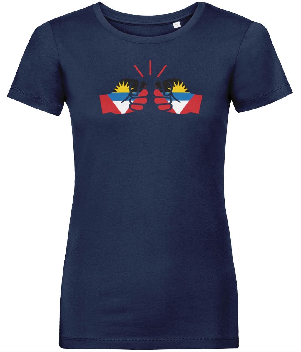 We Run Tings, Antigua, Women's, Organic Ring Spun Cotton, Contemporary Shaped Fit T-Shirt