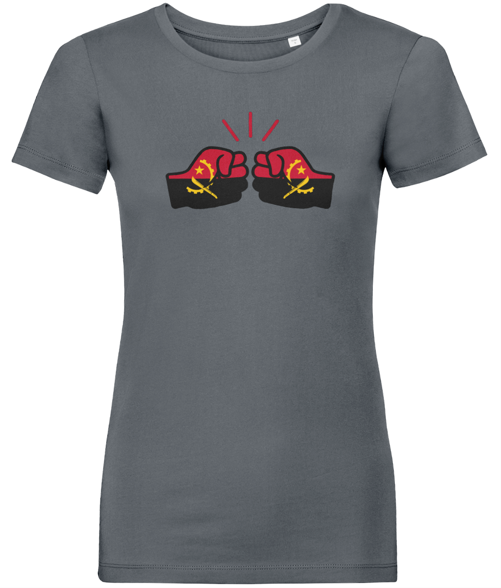 We Run Tings, Angola, Women's, Organic Ring Spun Cotton, Contemporary Shaped Fit T-Shirt