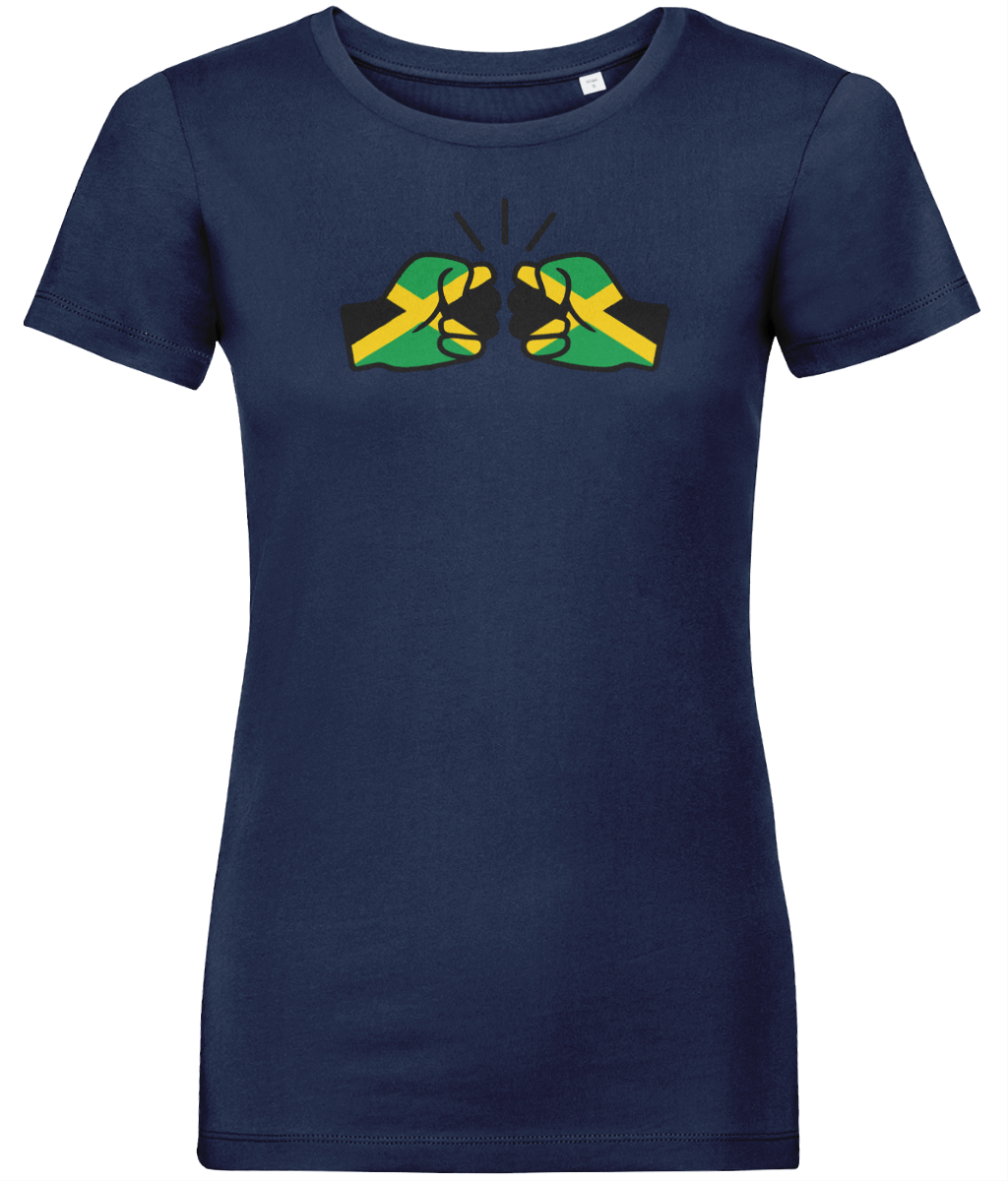We Run Tings, Jamaica, Women's, Organic Ring Spun Cotton T-Shirt, Outline