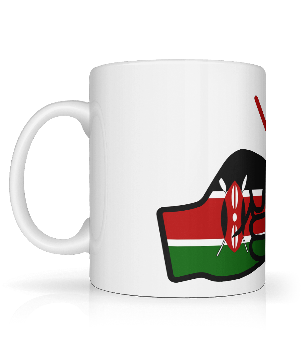 We Run Tings, Kenya, Tea, Coffee Ceramic Mug, Cup, White, 11oz