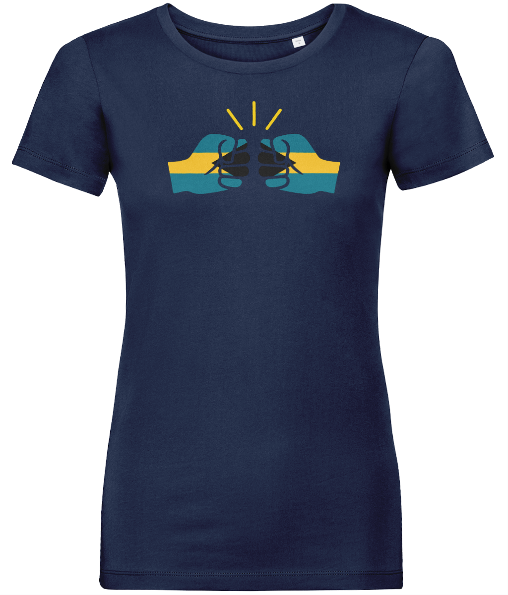 We Run Tings, Bahamas, Women's, Organic Ring Spun Cotton, Contemporary Shaped Fit T-Shirt