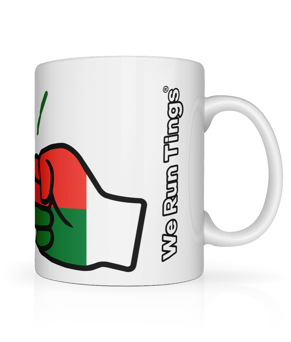 We Run Tings, Madagascar, Tea, Coffee Ceramic Mug, Cup, White, 11oz