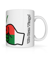 We Run Tings, Madagascar, Tea, Coffee Ceramic Mug, Cup, White, 11oz