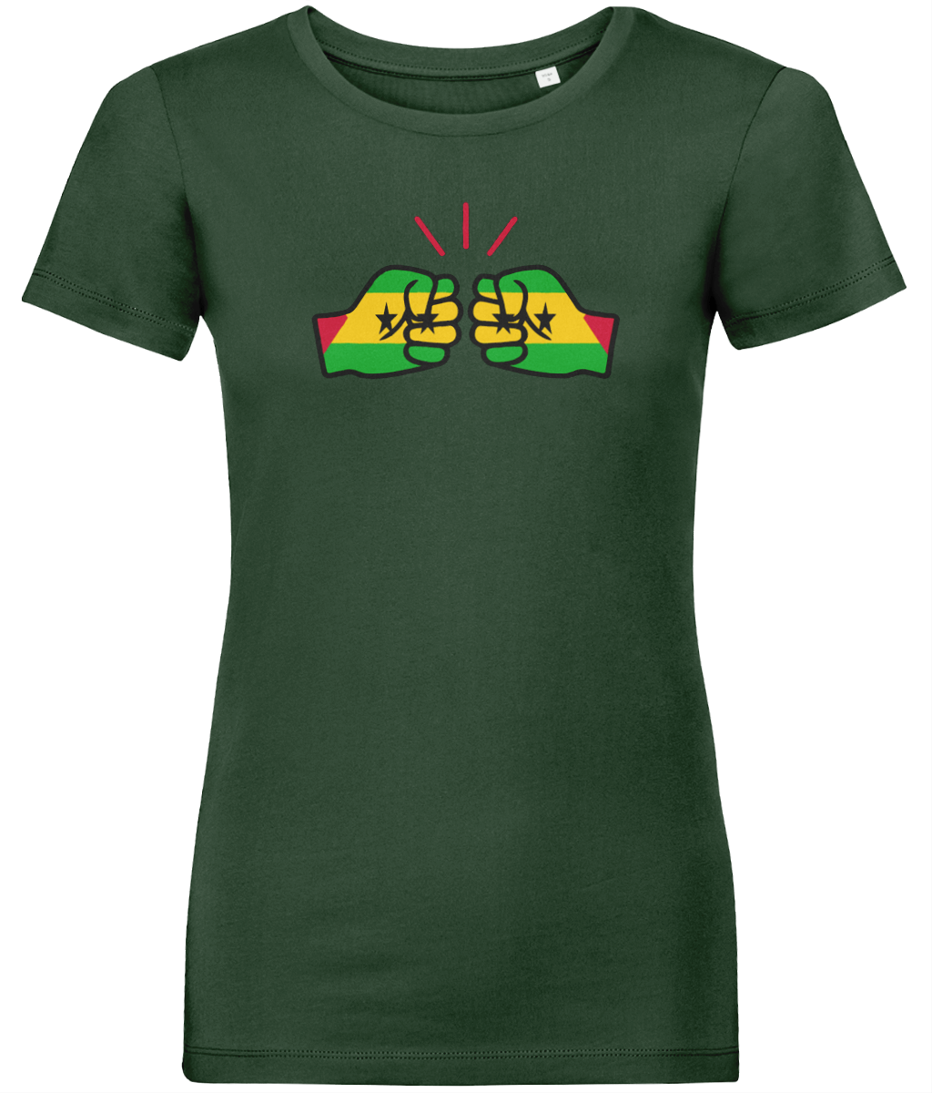 We Run Tings, São Tomé and Príncipe, Women's, Organic Ring Spun Cotton, Contemporary Shaped Fit T-Shirt