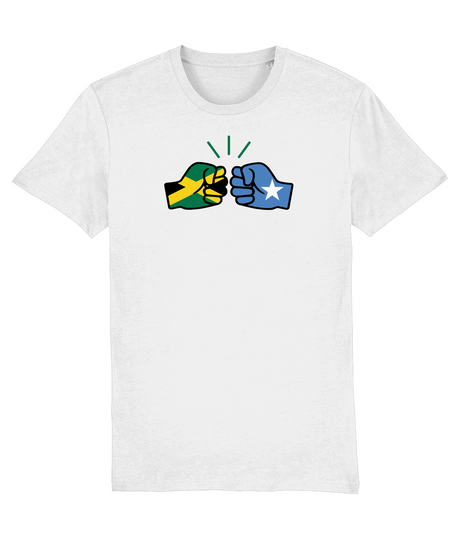 We Run Tings, Jamaica & Somalia, Men's, Dual Parentage, Organic Ring Spun Cotton T-Shirt, Outline