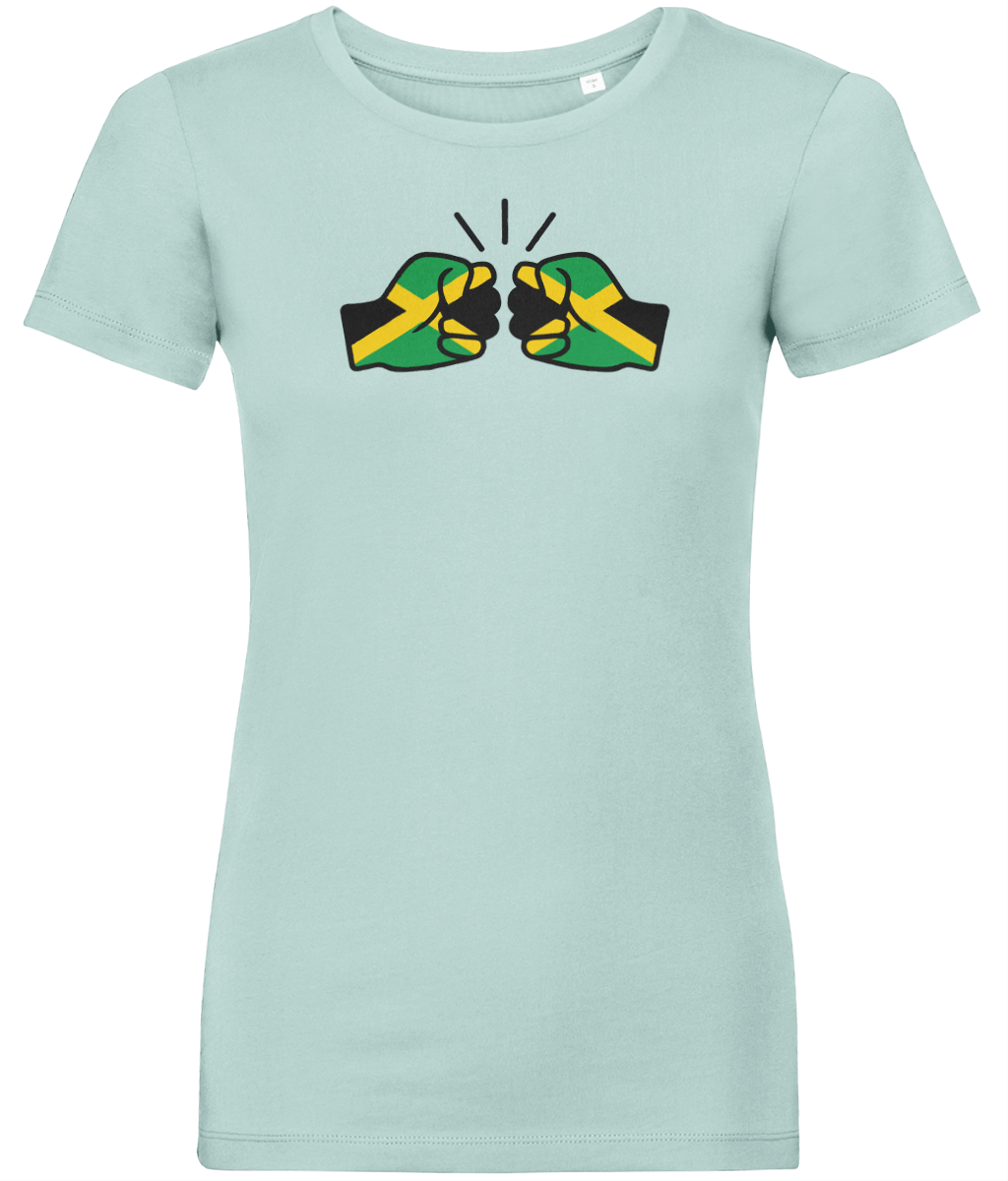 We Run Tings, Jamaica, Women's, Organic Ring Spun Cotton T-Shirt, Outline