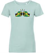 We Run Tings, Jamaica, Women's, Organic Ring Spun Cotton T-Shirt, Outline