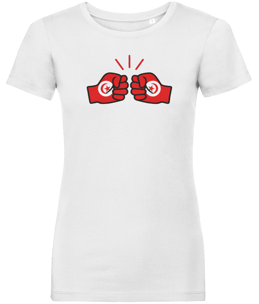We Run Tings, Tunisia, Women's, Organic Ring Spun Cotton, Contemporary Shaped Fit T-Shirt