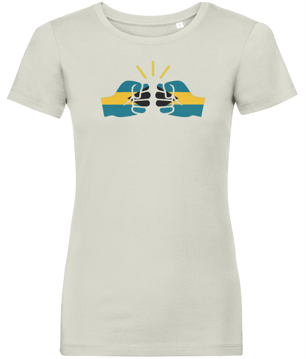 We Run Tings, Bahamas, Women's, Organic Ring Spun Cotton, Contemporary Shaped Fit T-Shirt