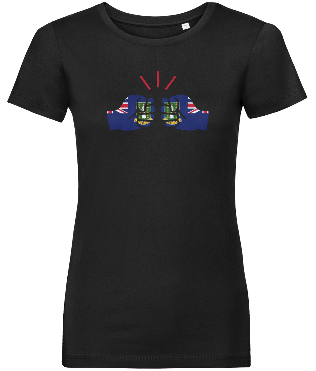 We Run Tings, British Virgin Islands, Women's, Organic Ring Spun Cotton, Contemporary Shaped Fit T-Shirt