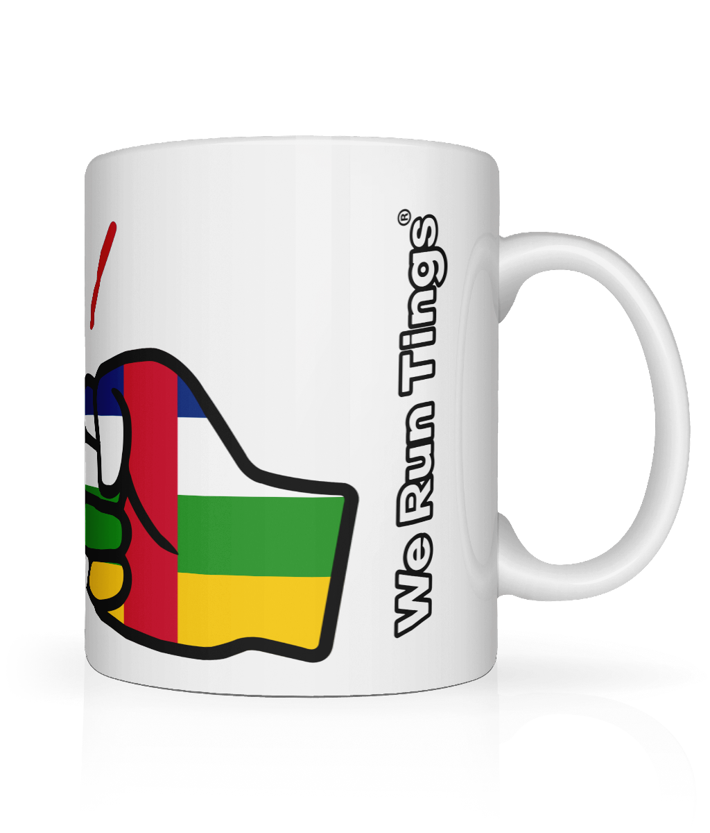 We Run Tings, Central African Republic (CAR), Tea, Coffee Ceramic Mug, Cup, White, 11oz