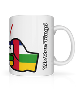 We Run Tings, Central African Republic (CAR), Tea, Coffee Ceramic Mug, Cup, White, 11oz