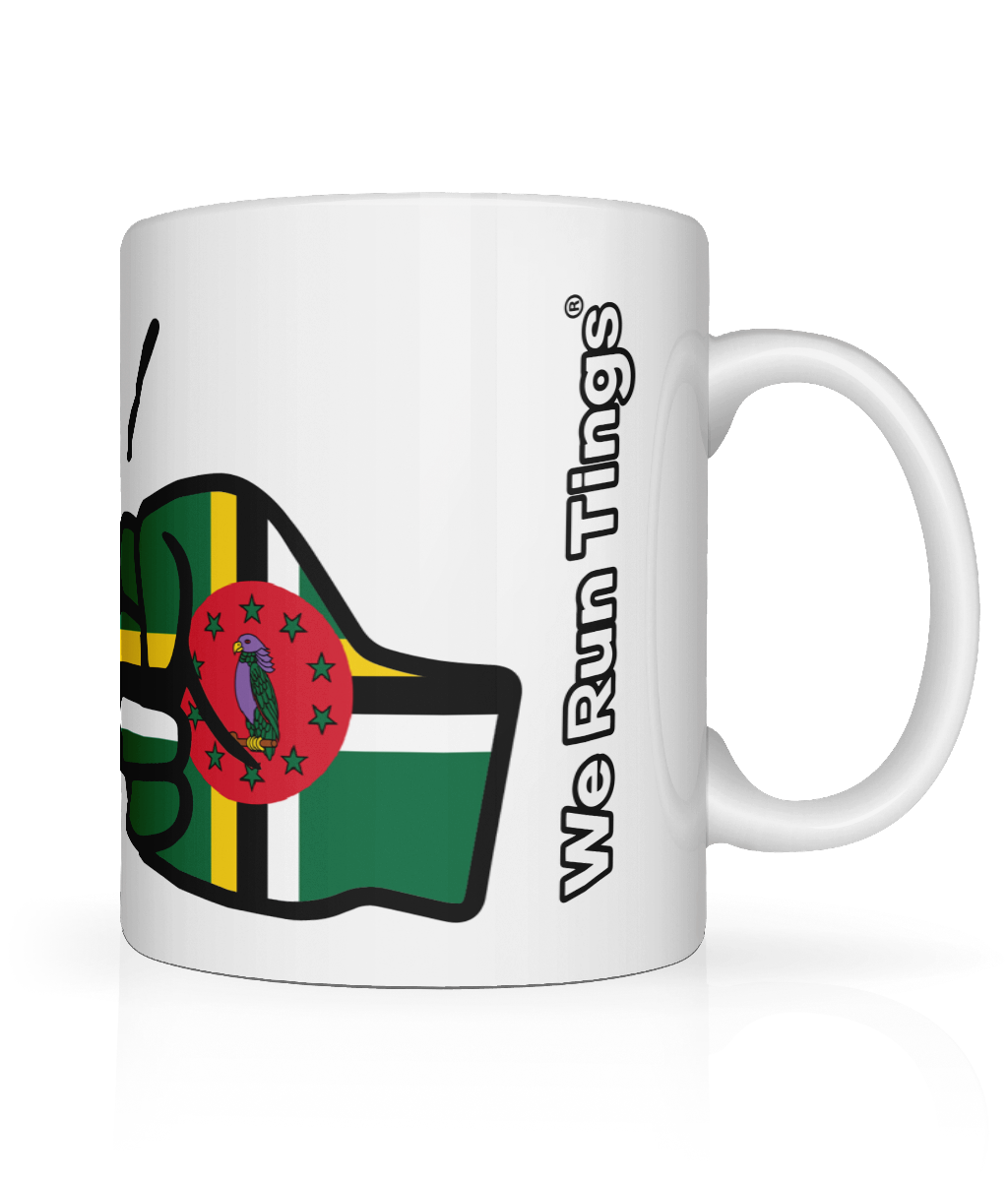 We Run Tings, Dominica, Tea, Coffee Ceramic Mug, Cup, White, 11oz